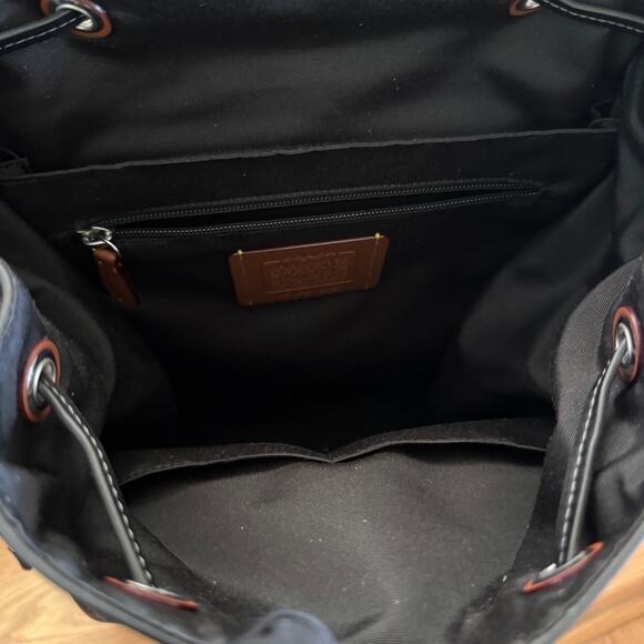 Coach Sprint Backpack In Signature Denim Men’s Style No. CAJ57 In Black - Picture 9 of 9